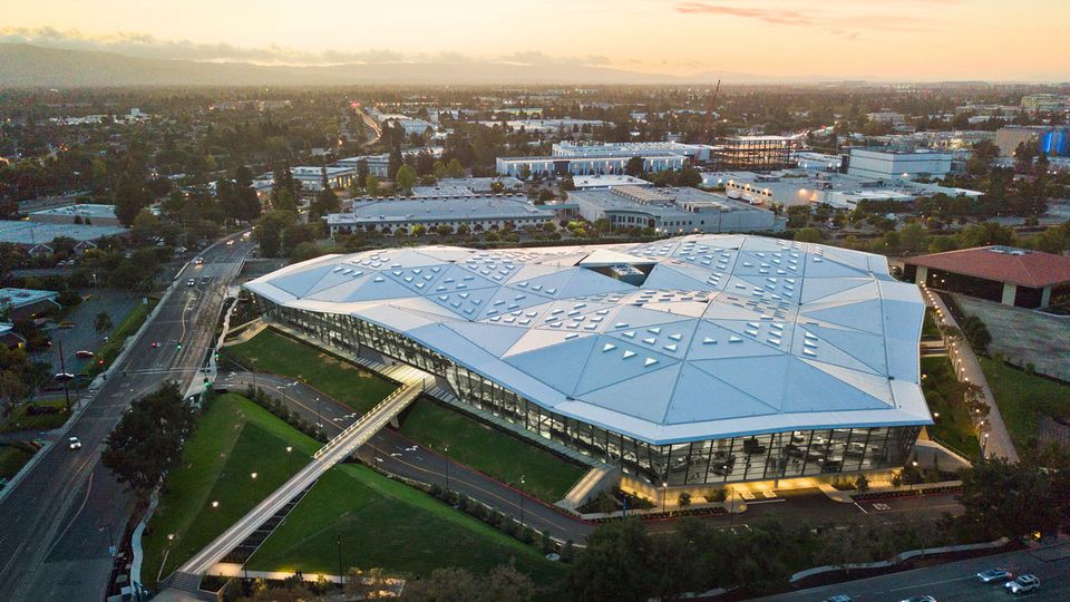 NVIDIA Headquarter in Santa Clara / Kalifornien (Vogelperspektive).