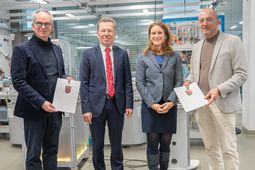 Prof. Hans Dieter Schotten, CFO Helmut Ditzer, Ministerial Director Katharina Heil, Prof. Andreas Dengel