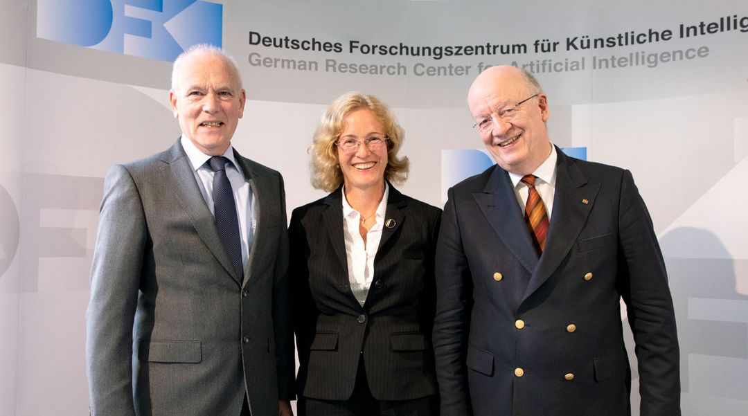 Prof. Aukes, Prof. Koehler und Prof. Wahlster
