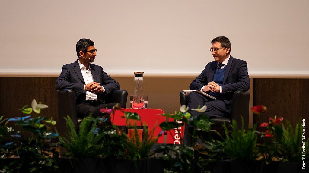 Google CEO Sundar Pichai visits Technical University Berlin
