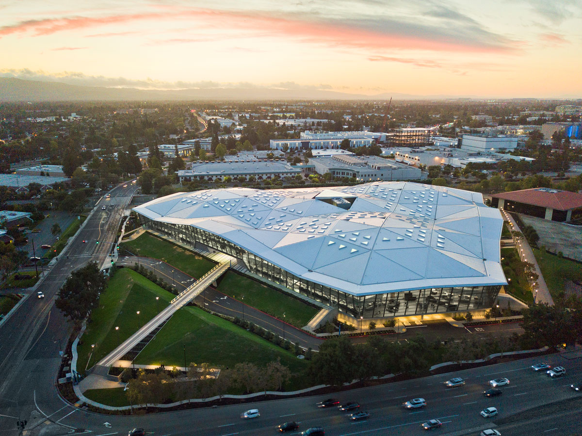 NVIDIA Headquarter in Santa Clara / Kalifornien (Vogelperspektive).