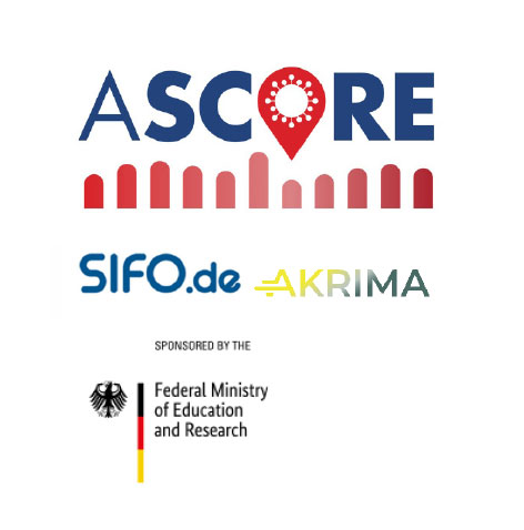 Logos of AScore, Sifo.de, AKRIMA and BMBF