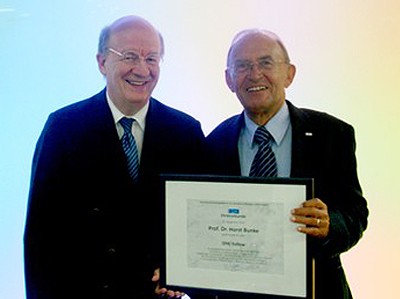 Prof. Dr. Wolfgang Wahlster, Prof. Dr. Horst Bunke (Universität Bern  und ehem. Vorsitzender des Wissenschaftlichen Beirats des DFKI,  SAB). DFKI Kaiserslautern, 29. September 2014